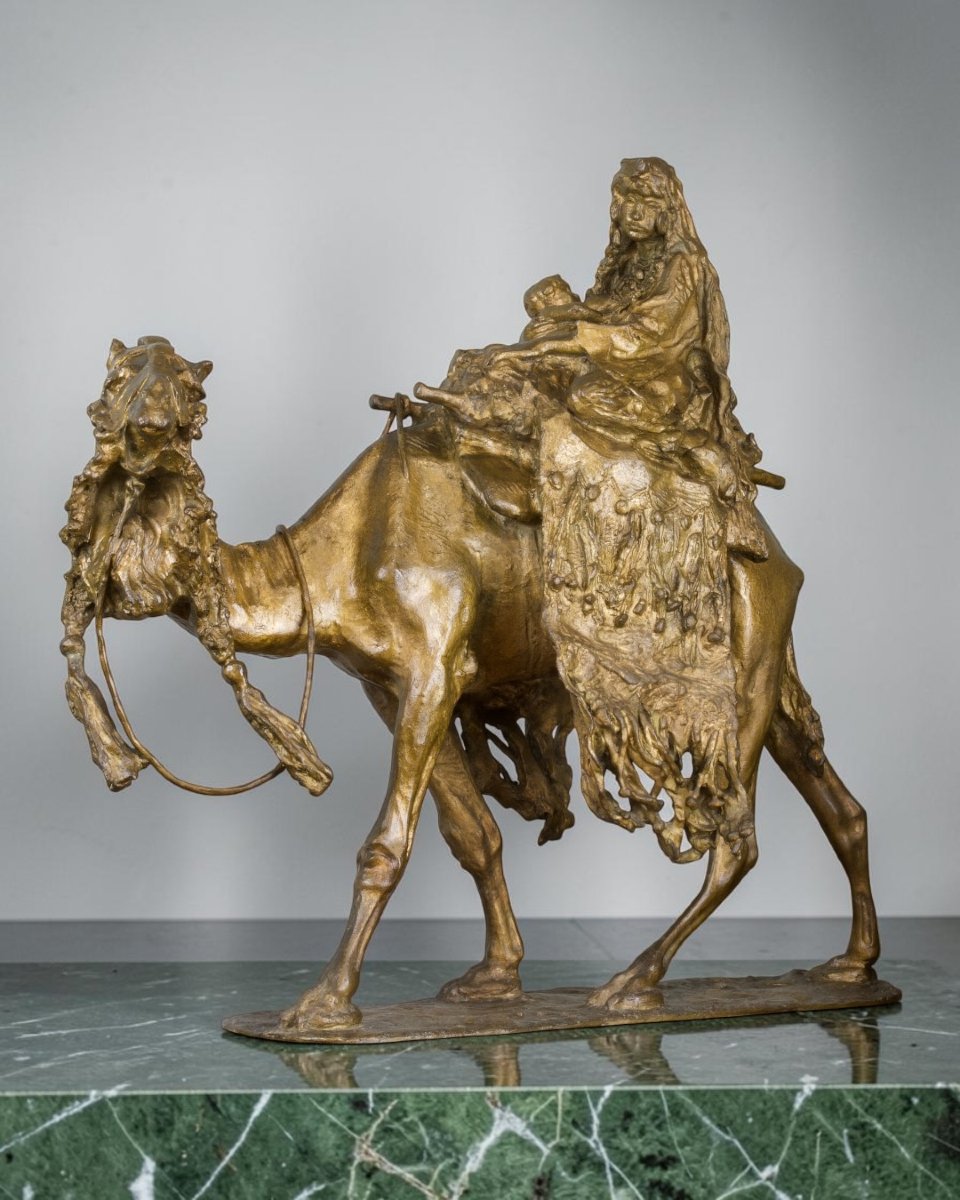 Ernesto Bazzaro - Maternità Beduina - Italia Inizio XX Secolo-photo-4